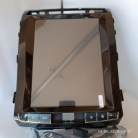 Магнитола для Toyota Land Cruiser 200 2007-2015 (экран климата внизу) - Carmedia ZF-1220-GE монитор 12.1" в стиле "Тесла" на Android 11, 8Гб+128Гб, CarPlay, 4G SIM-слот