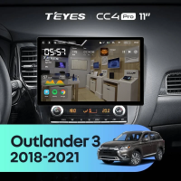 Штатная магнитола для Mitsubishi Outlander 3 (2018-2021) (Экран 11") - Teyes CC4 Pro на Android 13, 8-ядер, 12ГБ-256ГБ, SIM-слот