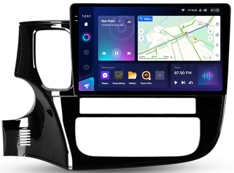 Магнитола Mitsubishi Outlander 3 2012-2020 - Teyes CC3-2K QLed Android 10, ТОП процессор, SIM-слот, CarPlay (CarPlay)