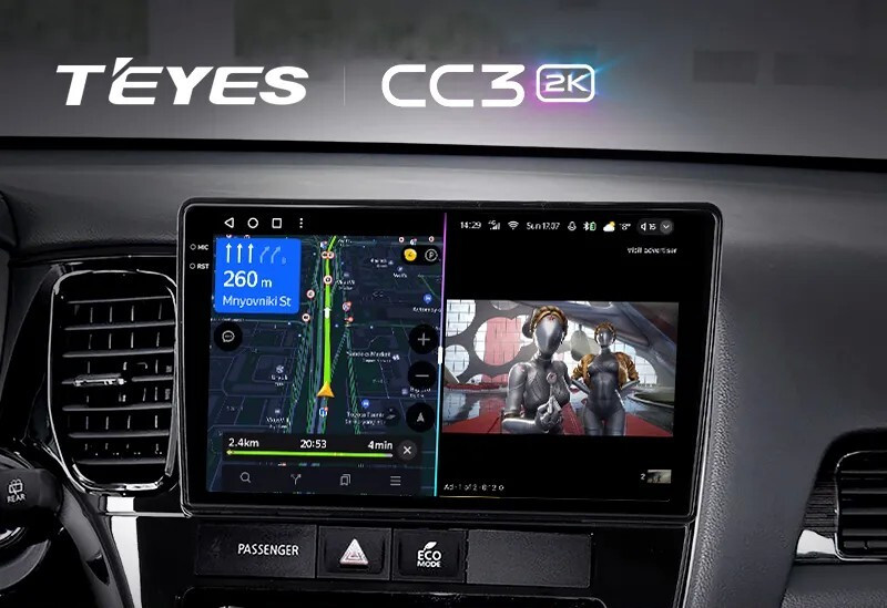 Магнитола Mitsubishi Outlander 3 2012-2020 - Teyes CC3-2K QLed Android 10, ТОП процессор, SIM-слот, CarPlay (CarPlay)