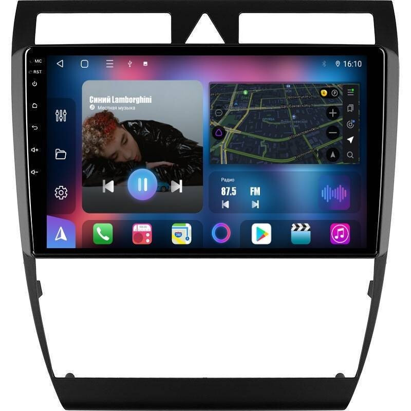 Магнитола для Audi A6 2001-2004 - FarCar 102M Android 12, 8-ядер, QLED, Carplay, SIM-слот (CarPlay)