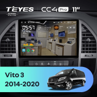 Штатная магнитола для Mercedes-Benz Vito 3 W447 (2014-2020) (Экран 11") - Teyes CC4 Pro на Android 13, 8-ядер, 8ГБ-128ГБ, SIM-слот