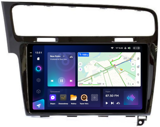 Магнитола для Volkswagen GOLF 7 2013-2017 - Teyes CC3-2K QLed Android 10, ТОП процессор, SIM-слот, CarPlay (CarPlay)