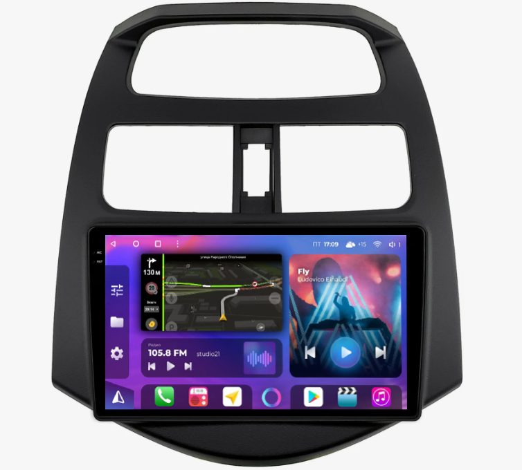 Штатная магнитола FarCar s400 2K 360 для Chevrolet Spark, Daewoo Matiz, Ravon R2 на Android  (BX3039M 360) (CarPlay)