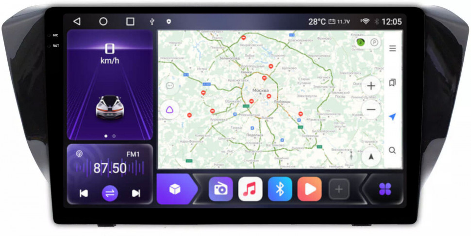 Магнитола для Skoda Superb 2015+ (без штатного усилителя) - Carmedia OL-1917 QLed+2K, Android 12, ТОП процессор, CarPlay, SIM-слот (CarPlay)