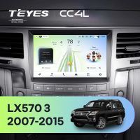 Штатная магнитола для Lexus LX570 J200 3 (2007-2015) Тип-C - Teyes CC4L на Android 14, 8-ядер, 6ГБ-64ГБ, SIM-слот