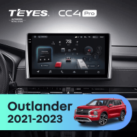 Штатная магнитола для Mitsubishi Outlander GN0W (2021-2023) (0din) (Экран 10,36") - Teyes CC4 Pro на Android 13, 8-ядер, 8ГБ-128ГБ, SIM-слот
