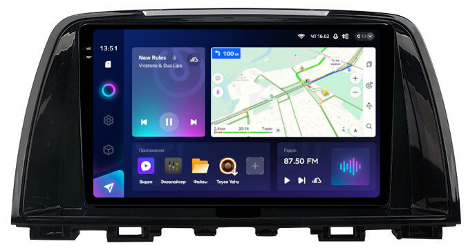 Магнитола для Mazda 6 2012-2014 - Teyes CC3-2K QLed Android 10, ТОП процессор, SIM-слот, CarPlay (CarPlay)