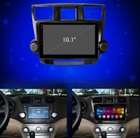 Магнитола для Toyota Highlander 2 2007-2014 (крутилки декоративные) - Carmedia OL-1431-1 Android 10, 8-ядер, SIM-слот (CarPlay)