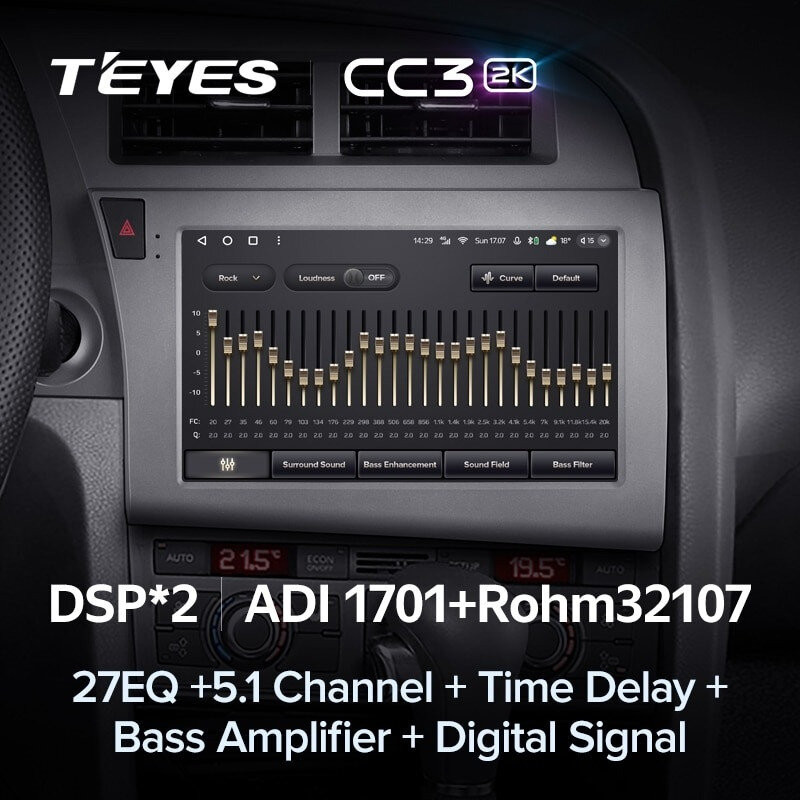 Штатная магнитола Teyes CC3 2K 360 6/128 Audi A6 C6 (2004-2011)
