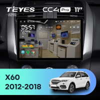 Штатная магнитола для Lifan X60 (2012-2018) (Экран 11") - Teyes CC4 Pro на Android 13, 8-ядер, 8ГБ-128ГБ, SIM-слот