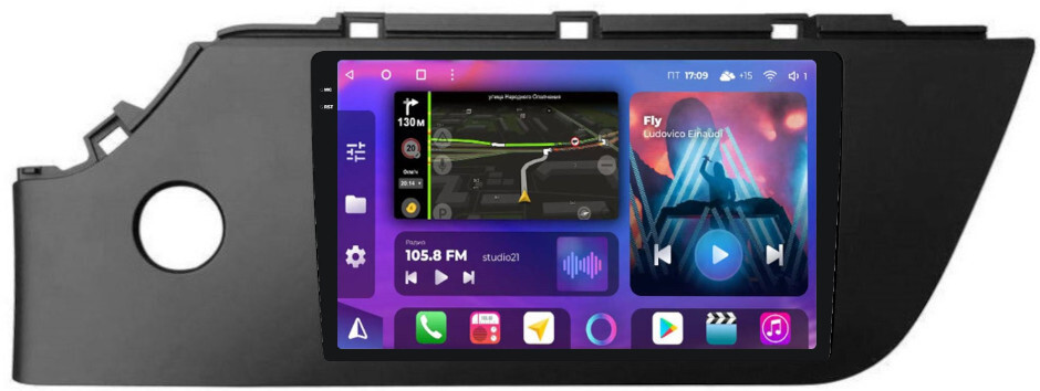 Магнитола для KIA Rio 4, Rio X 2020-2023+ - FarCar XXL1253M Android 12, QLED, ТОП процессор, 8Гб+256Гб, CarPlay, SIM-слот (CarPlay)