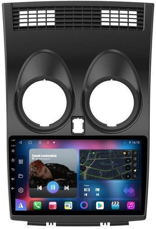 Магнитола для Nissan Qashqai J10 2006-2013, Dualis - FarCar 1170M Android 12, 8-ядер, QLED, Carplay, SIM-слот (CarPlay)