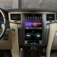 Магнитола для Lexus LX570 2007-2015 - Carmedia ZF-1819-Q6 вертикальный экран в стиле "Тесла" на Android 11, 8Гб+128Гб, CarPlay, 4G SIM-слот