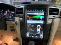 Магнитола для Lexus LX570 2007-2015 - Carmedia ZF-1819-Q6 вертикальный экран в стиле "Тесла" на Android 11, 8Гб+128Гб, CarPlay, 4G SIM-слот