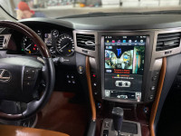 Магнитола для Lexus LX570 2007-2015 - Carmedia ZF-1819-Q6 вертикальный экран в стиле "Тесла" на Android 11, 8Гб+128Гб, CarPlay, 4G SIM-слот