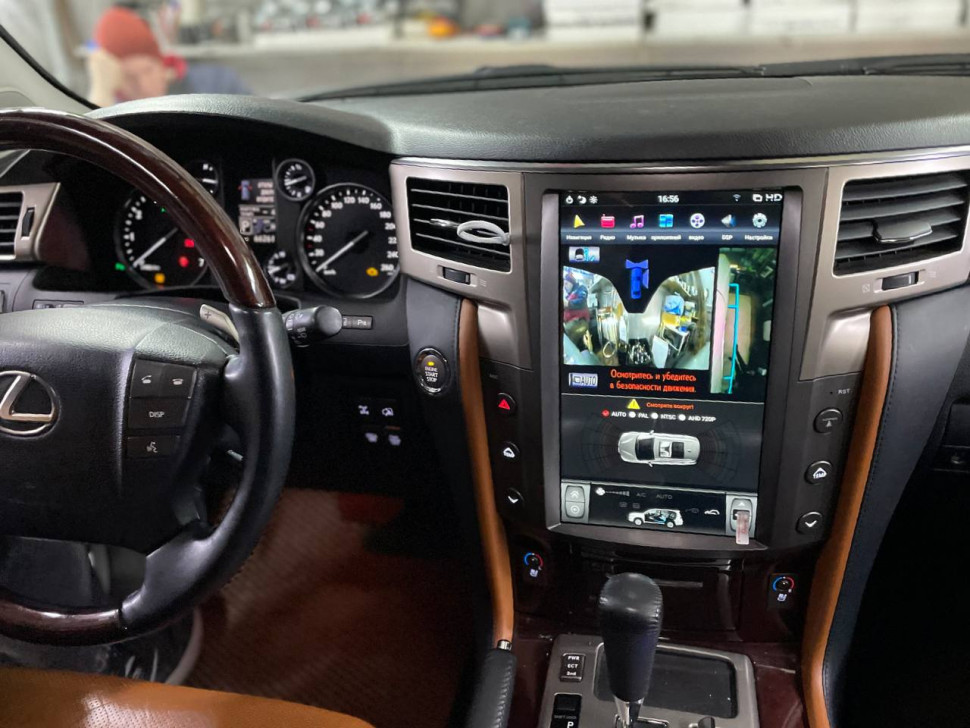 Магнитола для Lexus LX570 2007-2015 - Carmedia ZF-1819-Q6 вертикальный экран в стиле "Тесла" на Android 11, 8Гб+128Гб, CarPlay, 4G SIM-слот