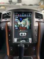 Магнитола для Lexus LX570 2007-2015 - Carmedia ZF-1819-Q6 вертикальный экран в стиле "Тесла" на Android 11, 8Гб+128Гб, CarPlay, 4G SIM-слот