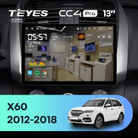 Штатная магнитола для Lifan X60 (2012-2018) (Экран 13") - Teyes CC4 Pro на Android 13, 8-ядер, 8ГБ-128ГБ, SIM-слот