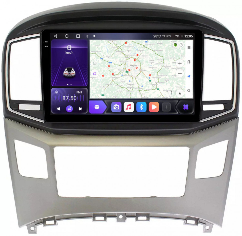 Магнитола для Hyundai H1 2015-2022 - Carmedia OL-9729 QLed+2K, Android 12, ТОП процессор, CarPlay, SIM-слот (CarPlay)