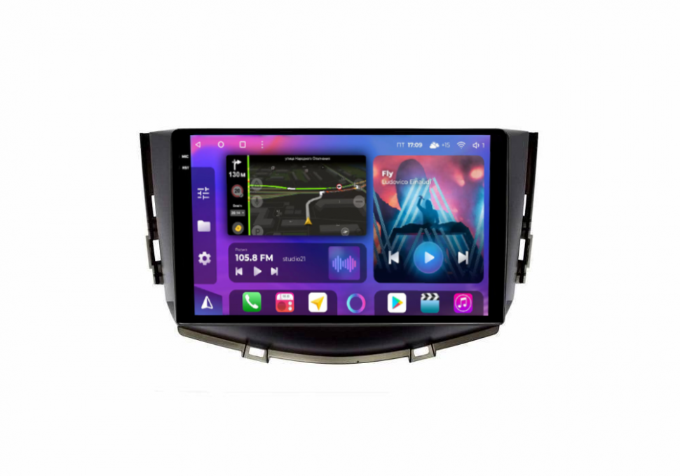 Штатная магнитола FarCar s400 2K 360 для Lifan X60 на Android  (BX198M 360) (CarPlay)