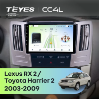Штатная магнитола для Lexus RX 2 / Toyota Harrier 2 (2003-2009) F2 - Teyes CC4L на Android 14, 8-ядер, 6ГБ-64ГБ, SIM-слот