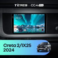 Штатная магнитола для Hyundai Creta 2 IX25 (2024-2026) (Экран 9,5") - Teyes CC4 Pro на Android 13, 8-ядер, 8ГБ-128ГБ, SIM-слот