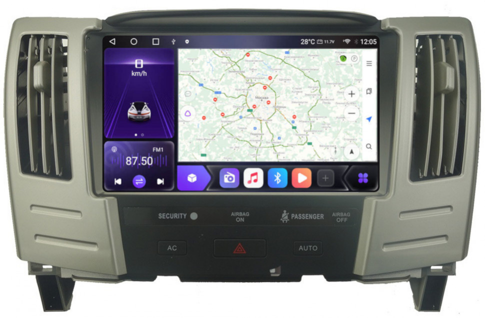 Магнитола для Lexus RX 2004-2009, Toyota Harrier 2003-2009 - Carmedia SF-9278 QLed+2K, Android 12, ТОП процессор, CarPlay, SIM-слот (только с установкой в Москве) (CarPlay)