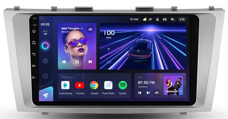 Магнитола для Toyota Camry 2006-2011- Teyes CC3 Android 10, ТОП процессор, 4/32 Гб, CarPlay, SIM-слот (CarPlay)