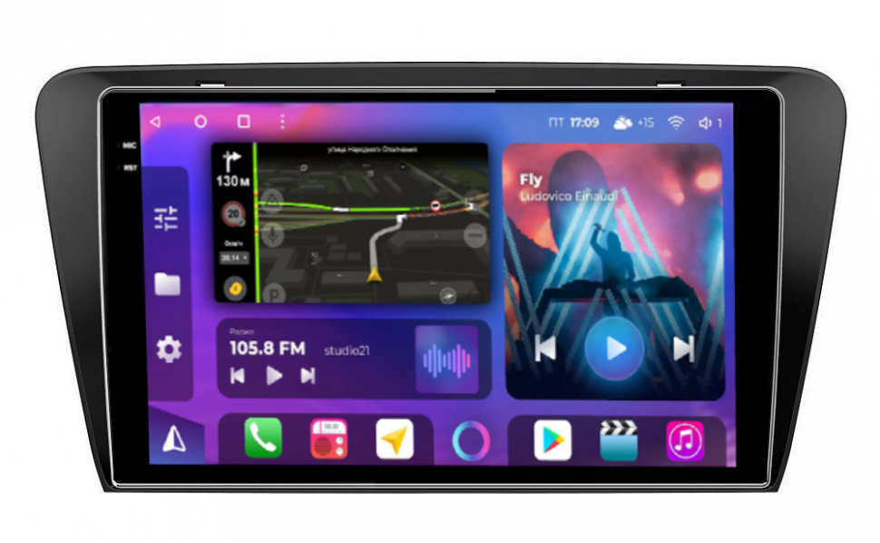 Штатная магнитола FarCar s400 2K для Skoda Octavia на Android  (BX483M) (CarPlay)