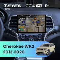 Штатная магнитола для Jeep Grand Cherokee WK2 (2013-2020) (Экран 11") - Teyes CC4 Pro на Android 13, 8-ядер, 8ГБ-128ГБ, SIM-слот
