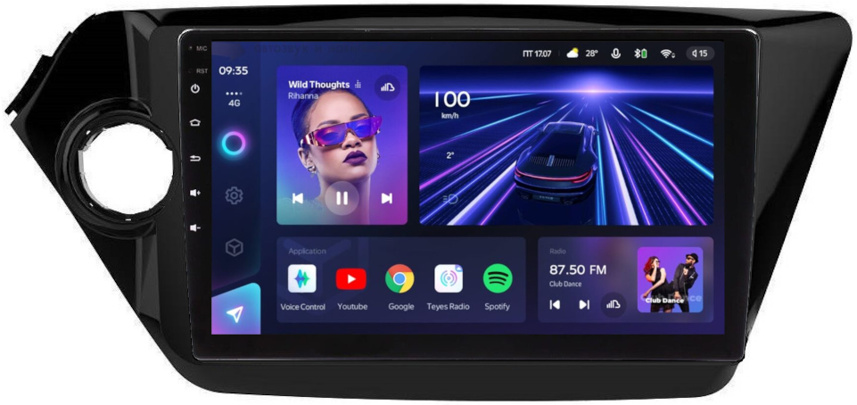 Магнитола для KIA Rio 3 2011-2017 (QB) - Teyes CC3L Android 10, 8-ядер, 4ГБ+32ГБ, SIM-слот (CarPlay)