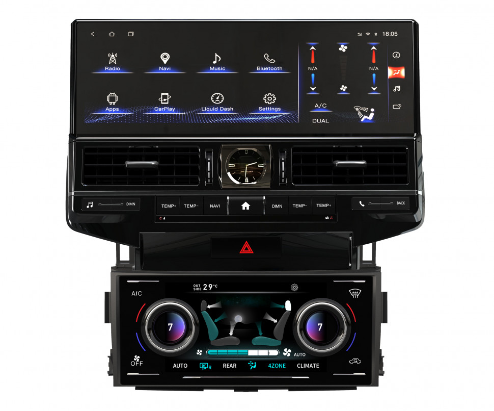 Магнитола для Toyota Land Cruiser 200 2007-2015 (штатная камера или 360) - Carmedia ZH-T1602X на Android 12, 8Гб+128Гб, 4G SIM-слот, CarPlay