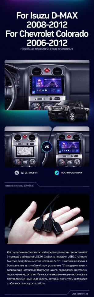 Штатная магнитола Teyes CC3 2K 4/64 Chevrolet Colorado (2006-2012)