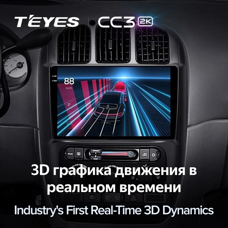 Штатная магнитола Teyes CC3 2K 4/32 Chrysler Town & Country 4 RS (2000-2007) Тип-A