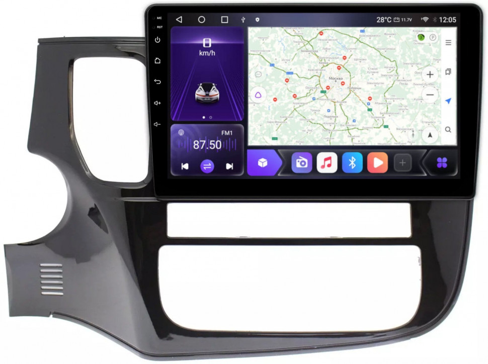 Магнитола Mitsubishi Outlander 3 2012-2020 (полноценная поддержка кругового обзора) - Carmedia OL-1633 QLed, Android 10/12, ТОП процессор, CarPlay, SIM-слот (CarPlay)