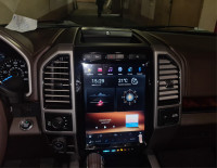 Магнитола для Ford F-150 2015-2020 (климат-контроль, SYNC 2) - Carmedia ZF-1306H-S2-Q6 вертикальный экран в стиле "Тесла" на Android 11, 8Гб+128Гб, CarPlay, 4G SIM-слот