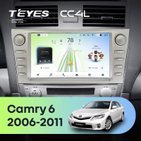 Штатная магнитола для Toyota Camry 6 XV 40 (2006-2011) F4 с кнопками - Teyes CC4L на Android 14, 8-ядер, 6ГБ-64ГБ, SIM-слот