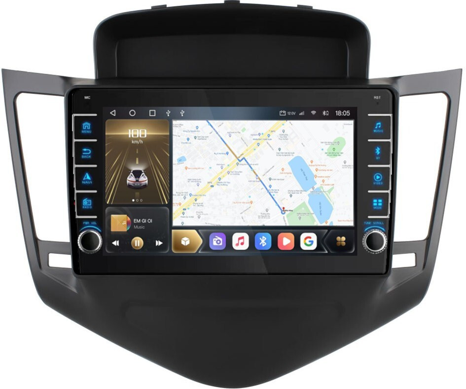 Магнитола для Chevrolet Cruze 2009-2012 - Carmedia OL-9222 (крутилки) QLed, Android 10, ТОП процессор, CarPlay, SIM-слот (CarPlay)