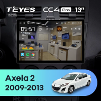 Штатная магнитола для Mazda Axela 2 (2009-2013) (Экран 13") - Teyes CC4 Pro на Android 13, 8-ядер, 8ГБ-128ГБ, SIM-слот