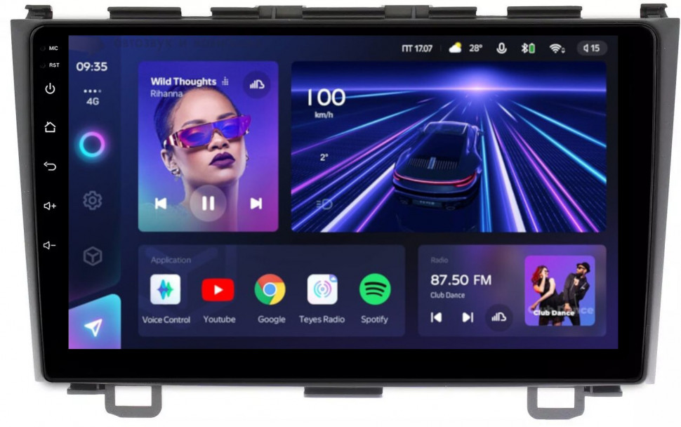 Магнитола для Honda CR-V 2006-2012 - Teyes CC3L Android 10, 8-ядер, 4ГБ+32ГБ, SIM-слот (CarPlay)