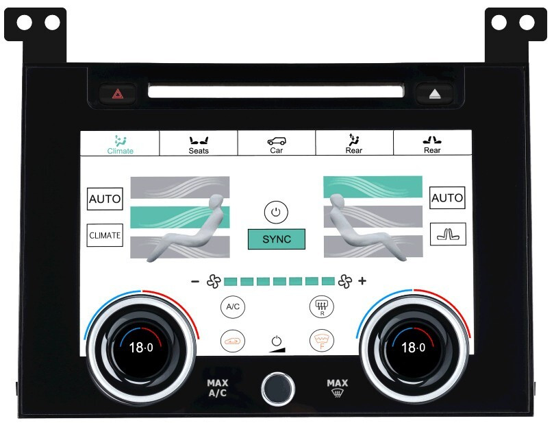Цифровая LCD-панель управления климатом для Range Rover 4 2012-2017 - Carmedia ZF-2003 (с CD 9") (CarPlay)