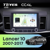 Штатная магнитола для Mitsubishi Lancer 10 (2007-2017) F3 с кнопками Тип-A - Teyes CC4L на Android 14, 8-ядер, 6ГБ-64ГБ, SIM-слот