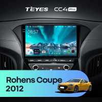 Штатная магнитола для Hyundai Rohens Coupe 2012+ (Экран 9,5") - Teyes CC4 Pro на Android 13, 8-ядер, 12ГБ-256ГБ, SIM-слот