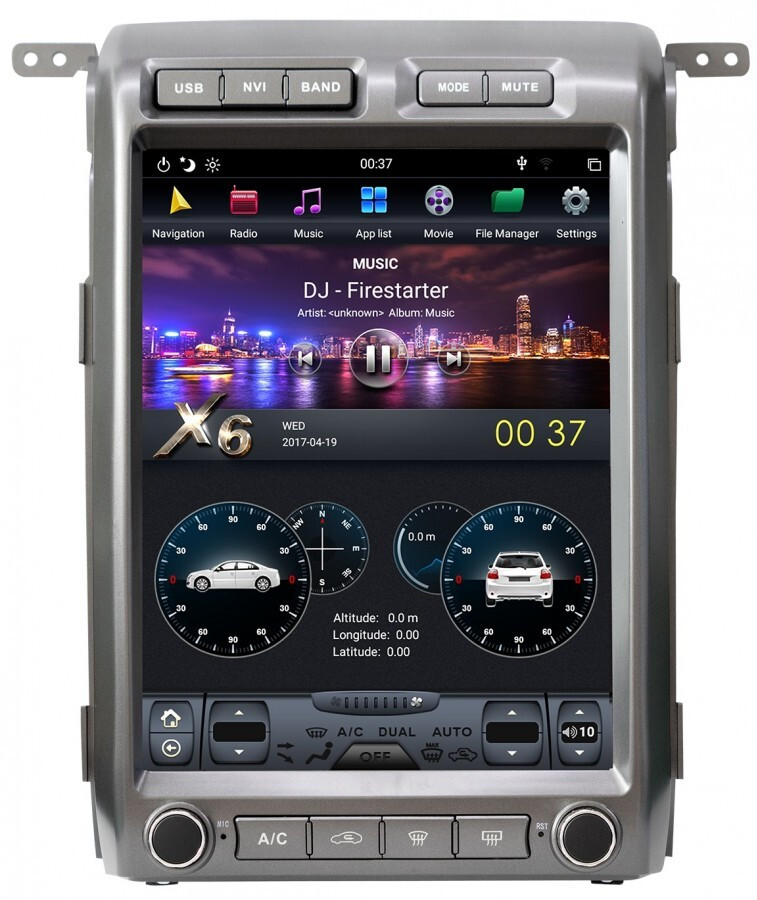 Магнитола для Ford F-150 2009-2014 (SYNC 2) - Carmedia ZF-1311-S2-DSP ("Тесла-Стиль") на Android 9, 6-ТУРБО ядер, 4ГБ-64ГБ (CarPlay)