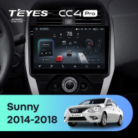 Штатная магнитола для Nissan Sunny (2014-2016) (Экран 10,36") - Teyes CC4 Pro на Android 13, 8-ядер, 12ГБ-256ГБ, SIM-слот