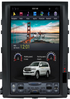 Магнитола для Toyota Land Cruiser 200 2007-2015 (со штат. камерой или 360) - Carmedia ZF-1816-GE ("Тесла-Стиль") Android 13, 8ГБ+128ГБ, SIM-слот (CarPlay)