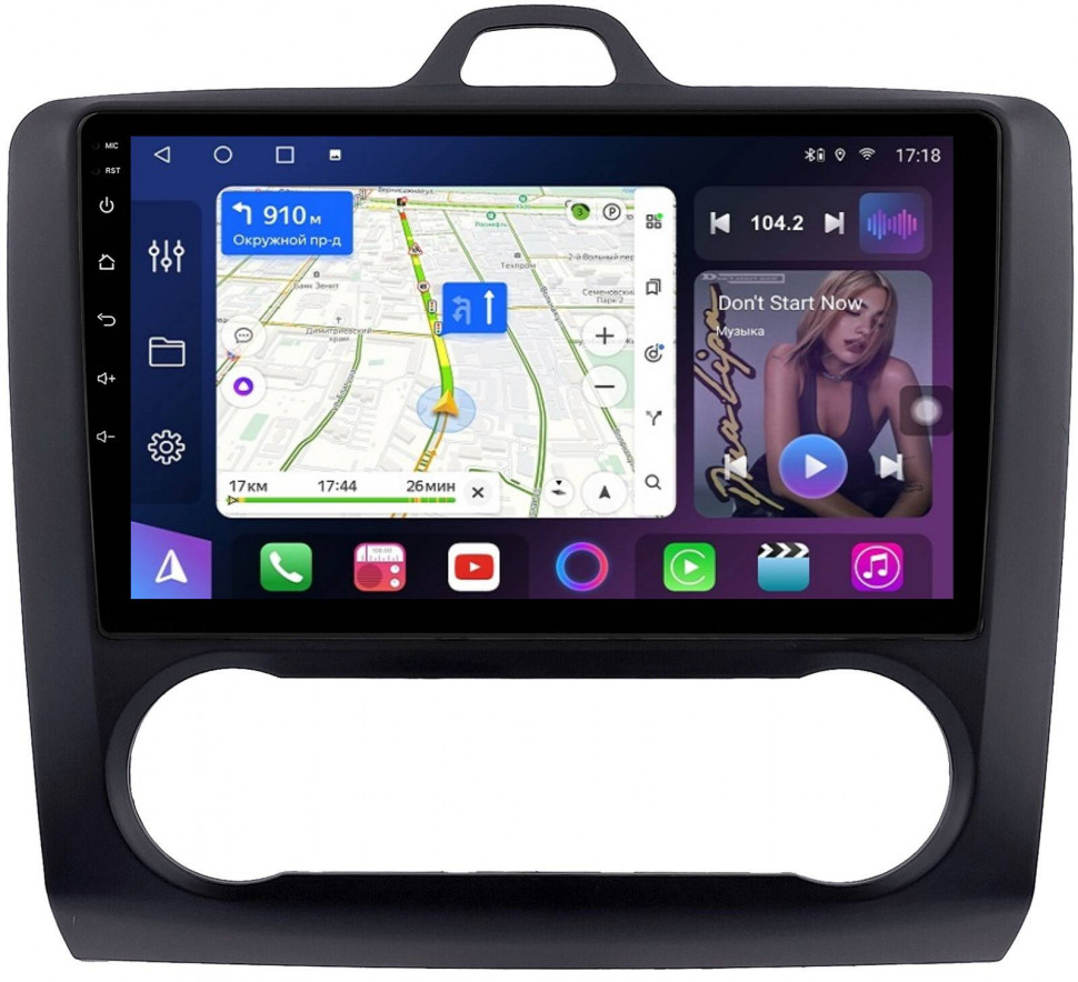 Штатная магнитола FarCar s400 для Ford Focus, C-Max, Galaxy на Android (HL004/3283M черная климат)