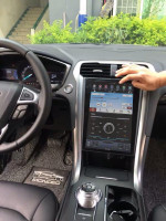 Магнитола для Ford Mondeo 5 2015+ (SYNC 3) - Carmedia ZF-1201-S3-Q6 вертикальный экран в стиле "Тесла" на Android 11, 8Гб+128Гб, CarPlay, 4G SIM-слот