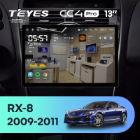 Штатная магнитола для Mazda RX-8 SE (2009-2011) (Экран 13") - Teyes CC4 Pro на Android 13, 8-ядер, 12ГБ-256ГБ, SIM-слот